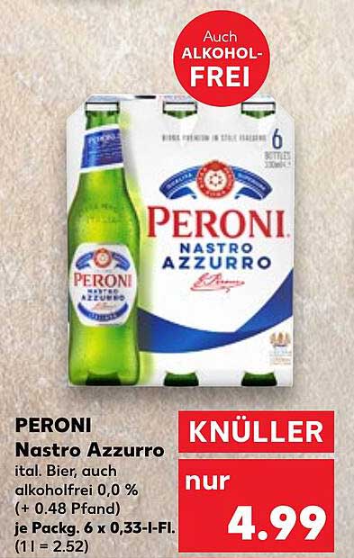 PERONI Nastro Azzurro - Alkoholfrei (6 x 0,33 l)