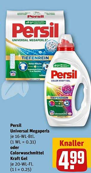 Persil Universal Megaperls oder Colorwaschmittel Kraft Gel