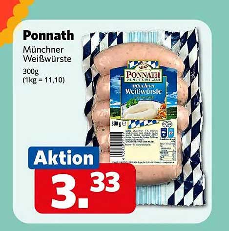 Ponnath Münchner Weißwürste, 300g
