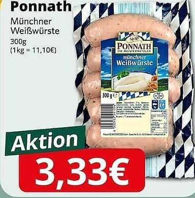 Ponnath Münchner Weißwürste 300g
