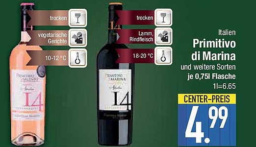 Primitivo di Marina (0,75 l Flasche) - Traumhafte Weine aus Italien