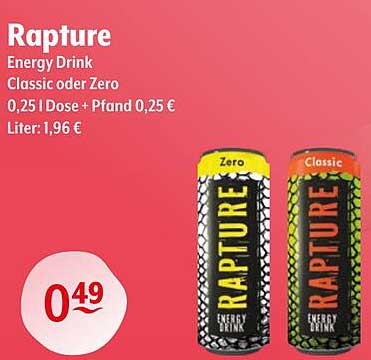 Rapture Energy Drink Classic oder Zero