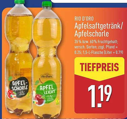 RIO D'ORO Apfelsaftgetränk/Apfelschorle