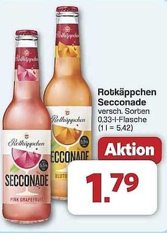 Rotkäppchen Secconade, verschiedene Sorten 0,33-l-Flasche