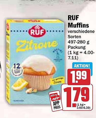 RUF Muffins verschiedene Sorten 497-280 g Packung