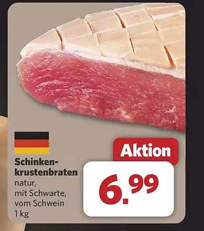 Schinkenkrustenbraten natur, mit Schwarte, vom Schwein 1 kg