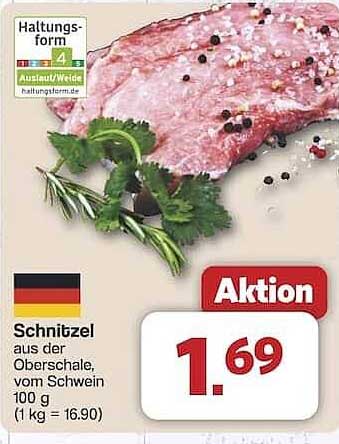 Schnitzel aus der Oberschale vom Schwein