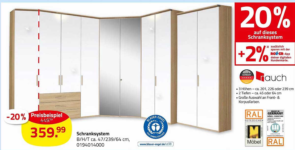 Schrank-System mit 20% Rabatt
