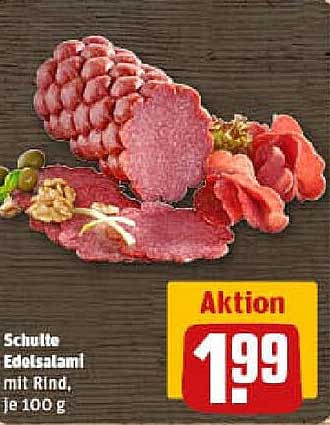 Schulte Edelsalami mit Rind, je 100 g