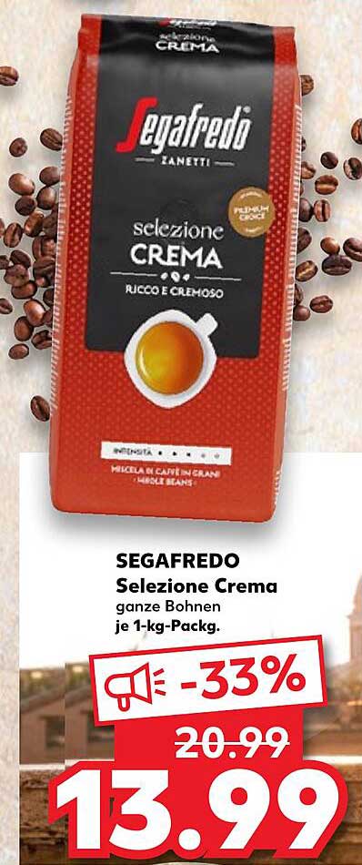 SEGAfreD Selezione Crema ganze Bohnen je 1-kg-Packung