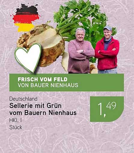 Sellerie mit Grün vom Bauern Nienhaus