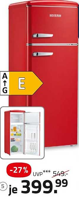 Severin Retro-Kühlschrank in Rot - Zurück in die Zukunft