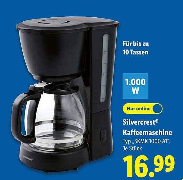 Silvercrest® Kaffeemaschine Typ „SKMK 1000 A1“