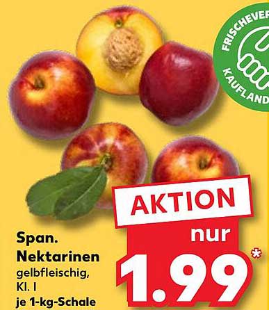 Span. Nektarinen gelbfleischig, Kl. I je 1-kg-Schale