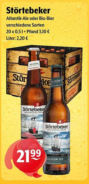 Störtebeker Atlantik-Ale oder Bio-Bier, verschiedene Sorten