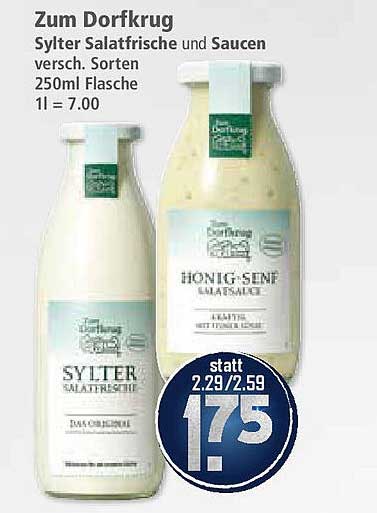 Sylter Salatfrische und Saucen – verschiedene Sorten 250ml Flasche