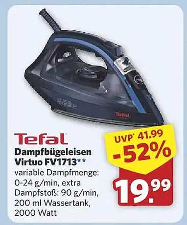 Tefal Dampfbügeleisen Virtuo FV1713