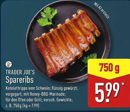 TRADER JOE'S Spareribs - 750 g