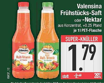 Valensina Frühstücks-Saft oder -Nektar 1 l PET-Flasche