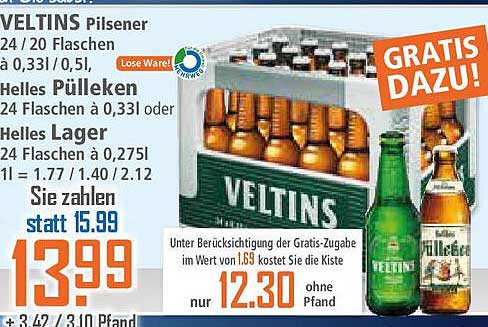 VELTINS Pilsener 24er Kasten - Ein köstliches Angebot!