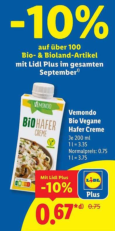 Vemondo Bio Vegane Hafer Creme – Jetzt 10% günstiger!