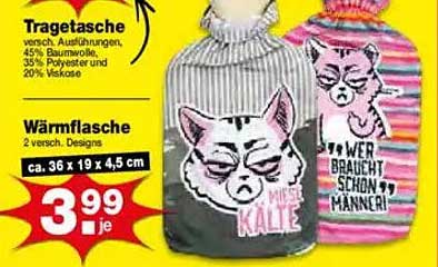 Wärmflasche mit Tragetasche – jetzt im Krümet Sonderposten-Prospekt