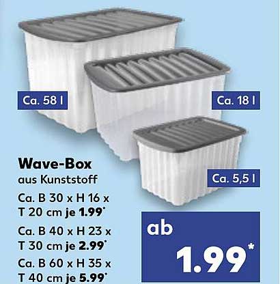 Wave-Box aus Kunststoff