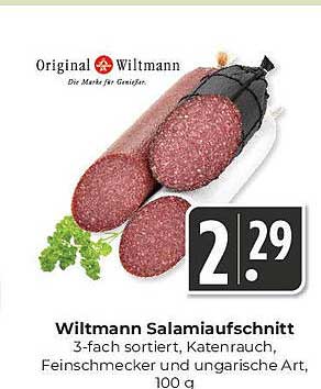 Wiltmann Salamiaufschnitt - 3-fach sortiert, Katenrauch, Feinschmecker und ungarische Art, 100 g