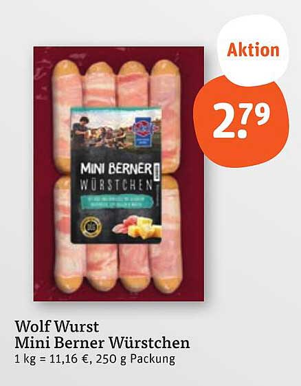 Wolf Wurst Mini Berner Würstchen