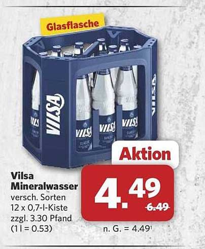 Vilsa Mineralwasser 12 x 0,7 l Kiste – Aktion bei Combi