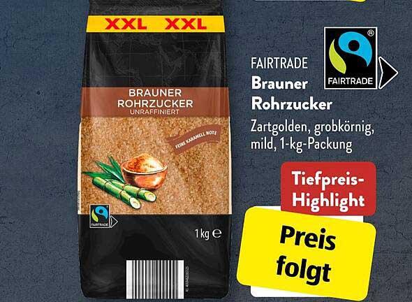 Brauner Rohrzucker Angebot bei Aldi Süd
