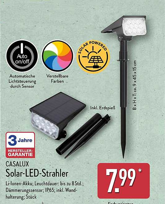 CASALUX Solar-LED-Strahler