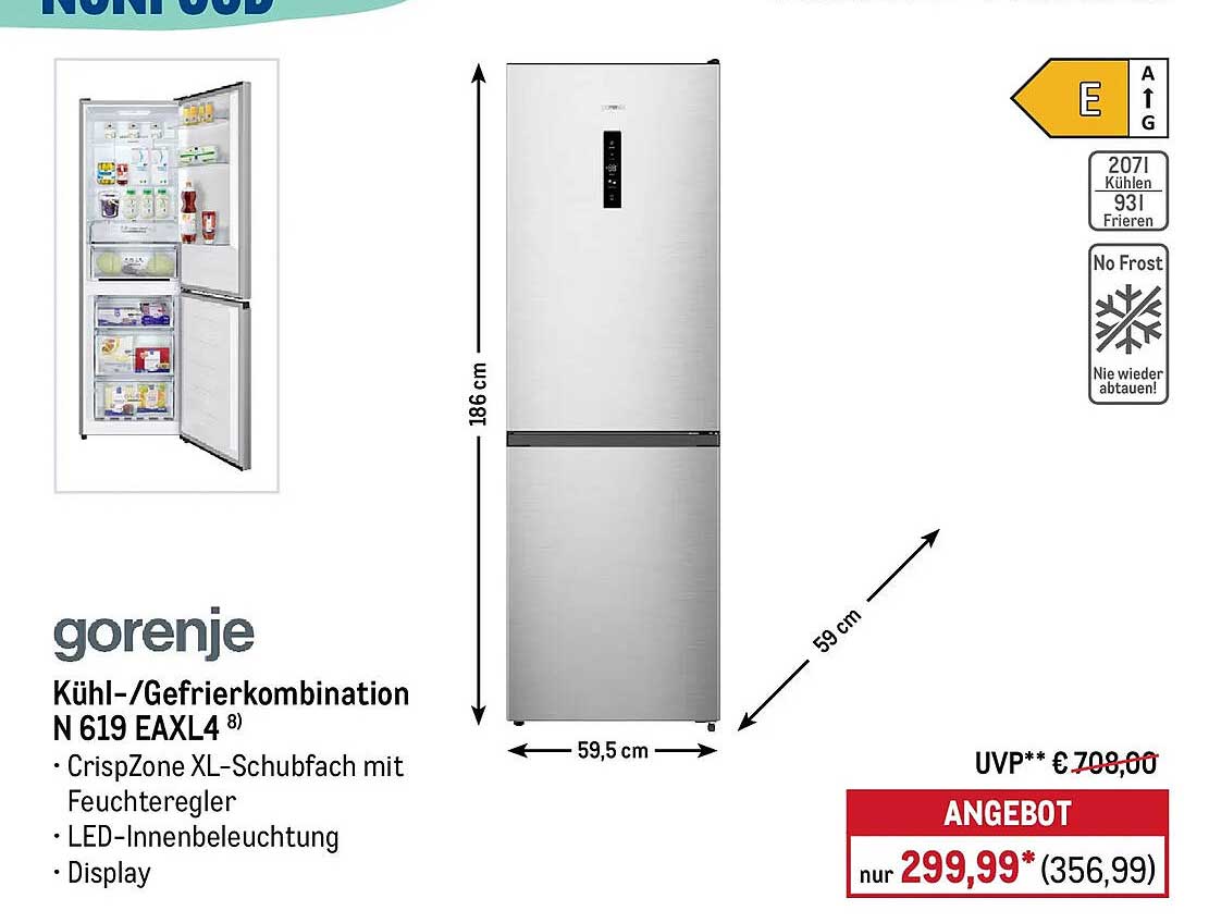 Kühl-/Gefrierkombination N 619 EAXL4