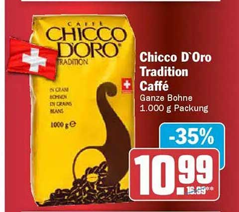 Chicco D'Oro Tradition Caffè Ganze Bohne 1.000 g Packung