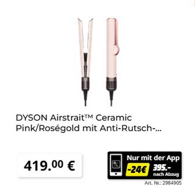 DYSON Airstrait™ Ceramic Pink/Roségold mit Anti-Rutsch-...