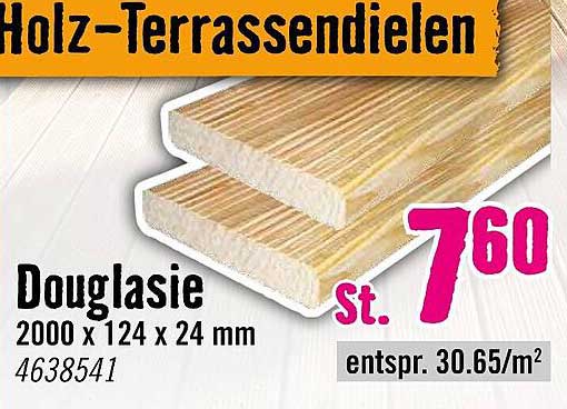 Holz-Terrassendielen Douglasie 2000 x 124 x 24 mm 4638541