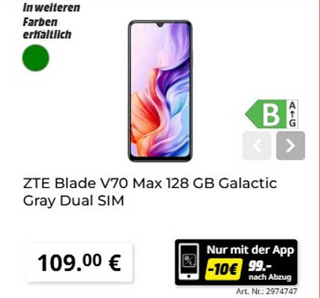 ZTE Blade V70 Max 128 GB Galactic Gray Dual SIM