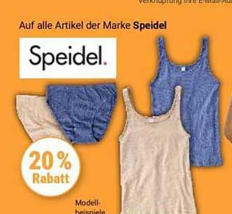 20 % Rabatt auf alle Artikel der Marke Speidel