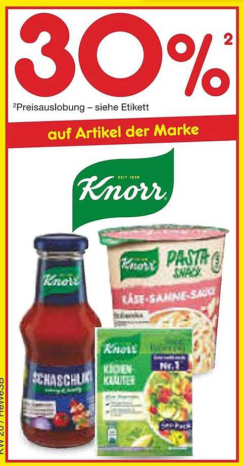 30% Rabatt auf Artikel der Marke Knorr