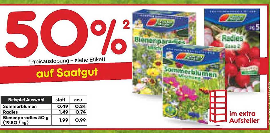 50% Rabatt auf Saatgut - Aktionsangebot bei Netto