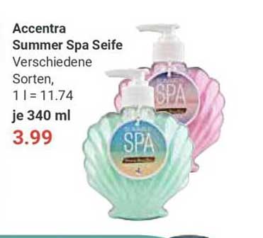 Accentra Summer Spa Seife - Verschiedene Sorten, 340 ml