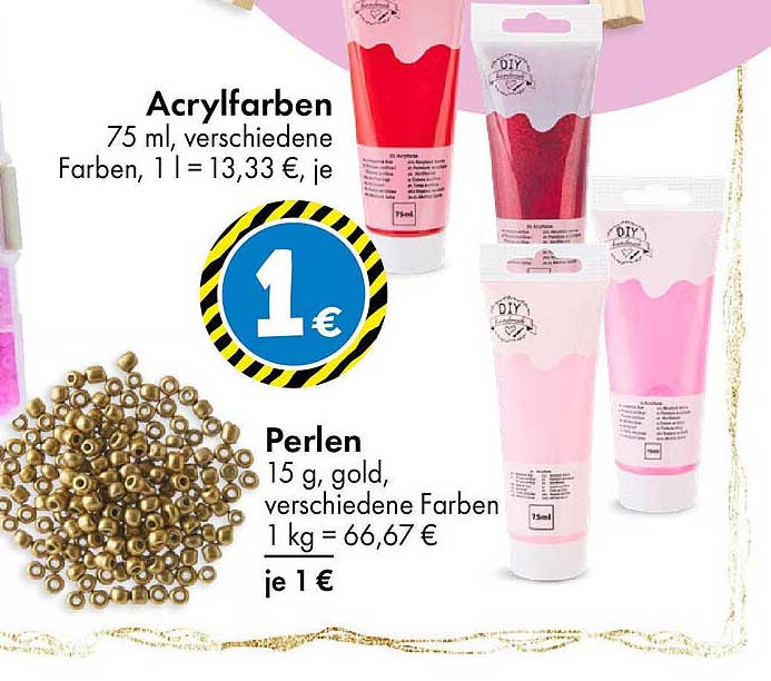 Acrylfarben und Perlen - Kreativität zum kleinen Preis