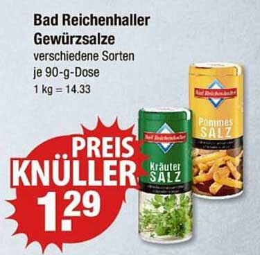 Bad Reichenhaller Gewürzsalze verschiedene Sorten je 90-g-Dose