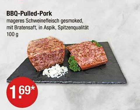 BBQ-Pulled-Pork - mageres Schweinefleisch, gesmoked