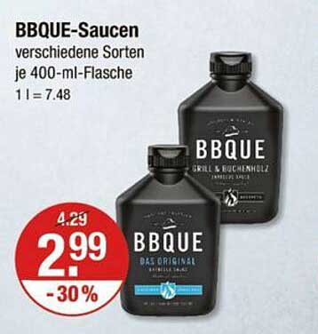 BBQUE-Saucen verschiedene Sorten je 400-ml-Flasche