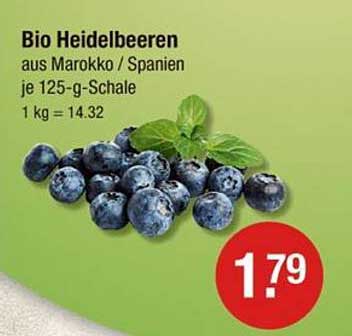 Bio Heidelbeeren aus Marokko / Spanien je 125-g-Schale