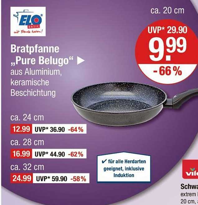 Bratpfanne „Pure Belugo“ aus Aluminium mit keramischer Beschichtung