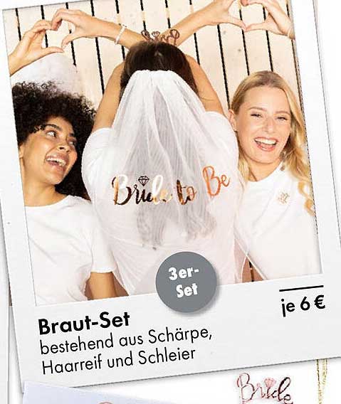 Braut-Set – 3er-Set bestehend aus Schärpe, Haarreif und Schleier