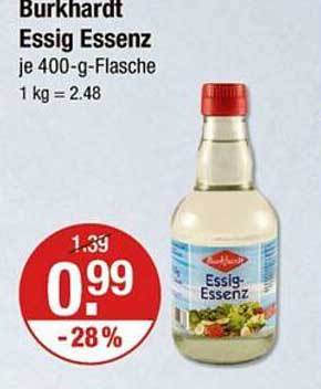 Burkhardt Essig Essenz je 400-g-Flasche