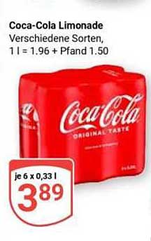 Coca-Cola Limonade 6er Pack